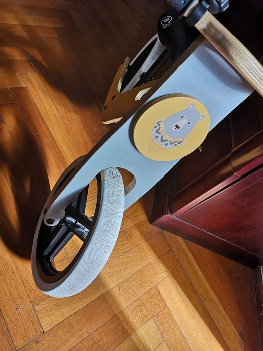 Bicicleta din lemn fara pedale Kinderkraft - Uniq honey