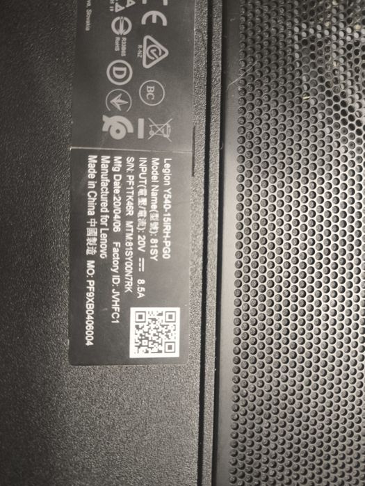 Lenovo Legion Y540, i7‑9750H, RTX 2060, 16GB RAM, SSD 512GB, 144 Гц, и