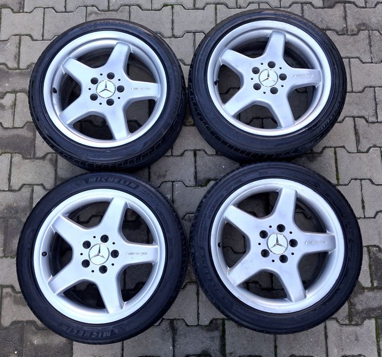 Jante Mercedes AMG pe 17 originale MB SL E C SLK anvelope roti jenti
