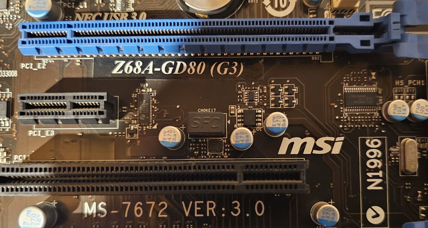 Placa de baza gaming MSI Z68A GD80 G3 socket 1155