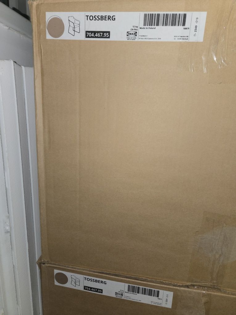 Scaune living/bucătărie piele noi Ikea & boxe Cabasse