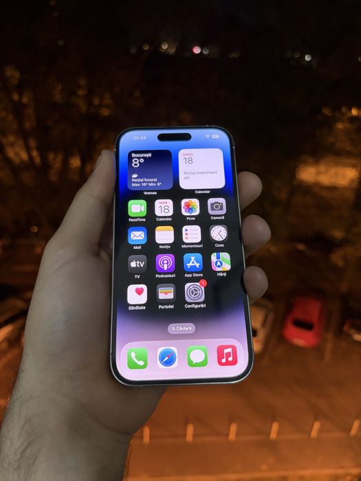 Vand iPhone 14 PRO 128 GB Silver 86% bateria sau schimb