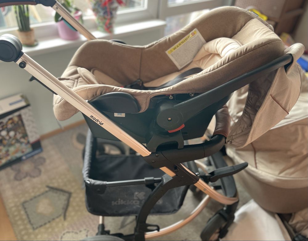 Бебешка количка 3 в 1 - комбинирана Kikka Boo - Madrid - Beige