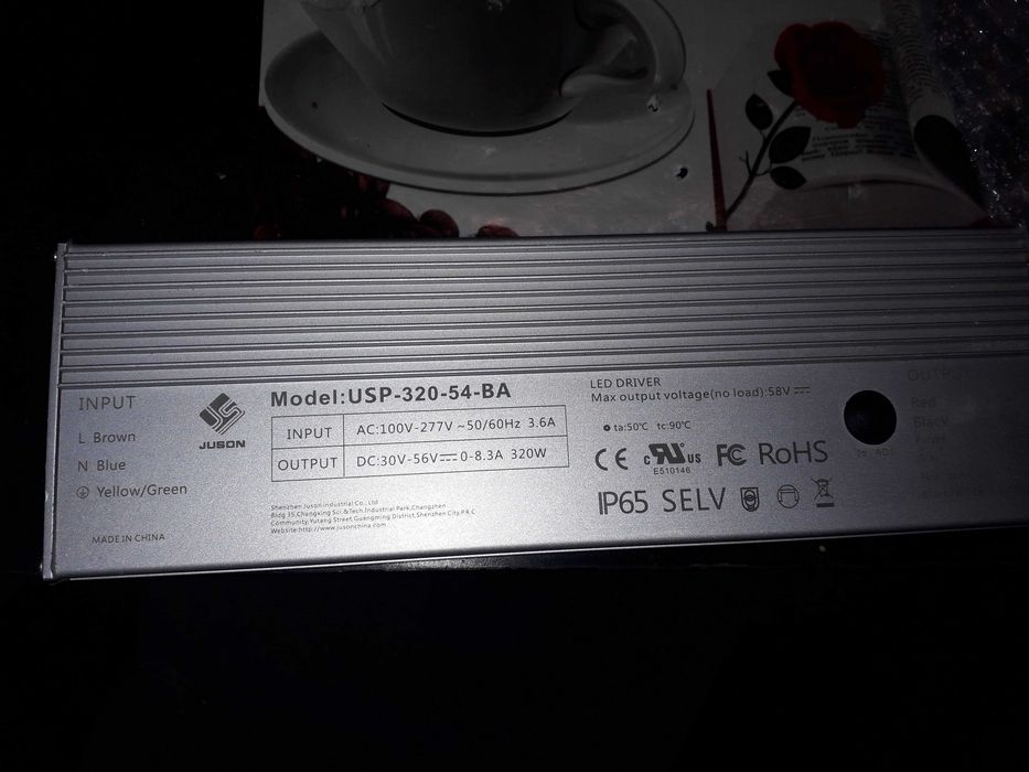 лед драйвер за осветление Led driver  model USP-320-54-BA  IP 65