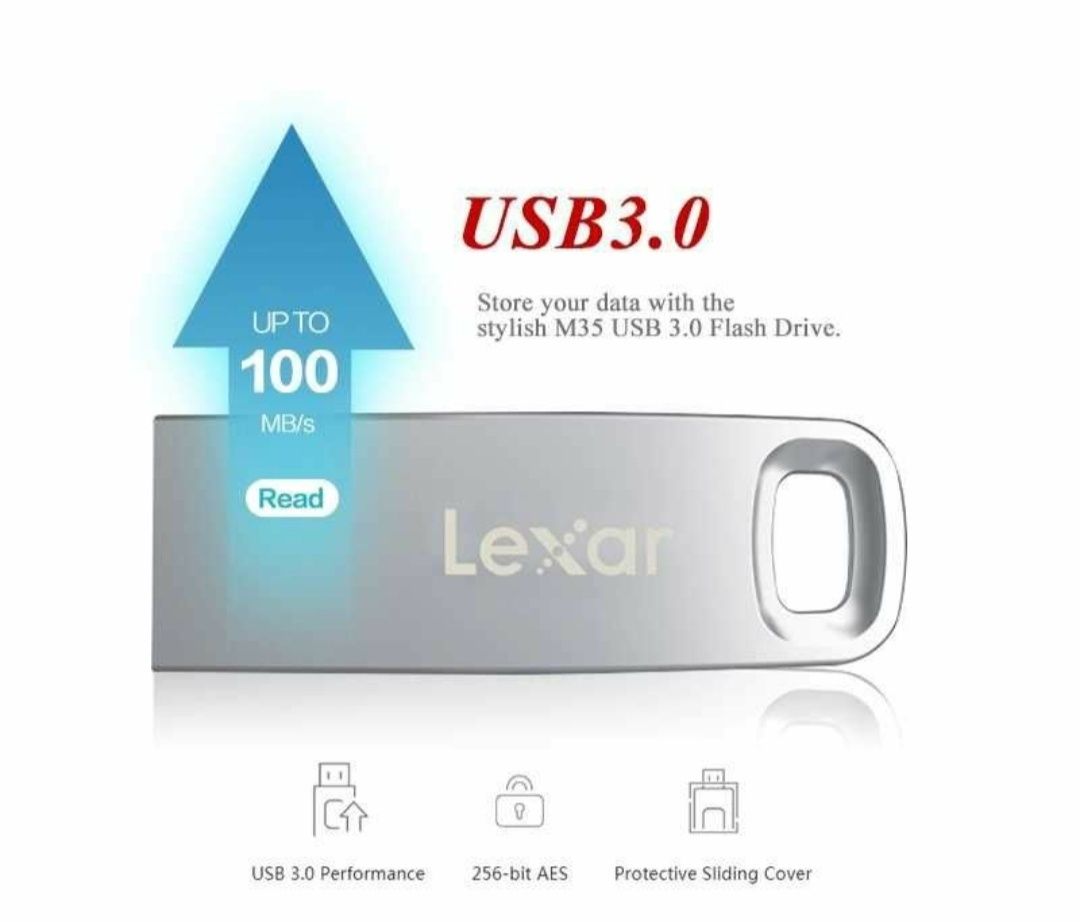 Новая Качественная металлическая LEXAR 32GB  Флешка интерфейс usb 3.0