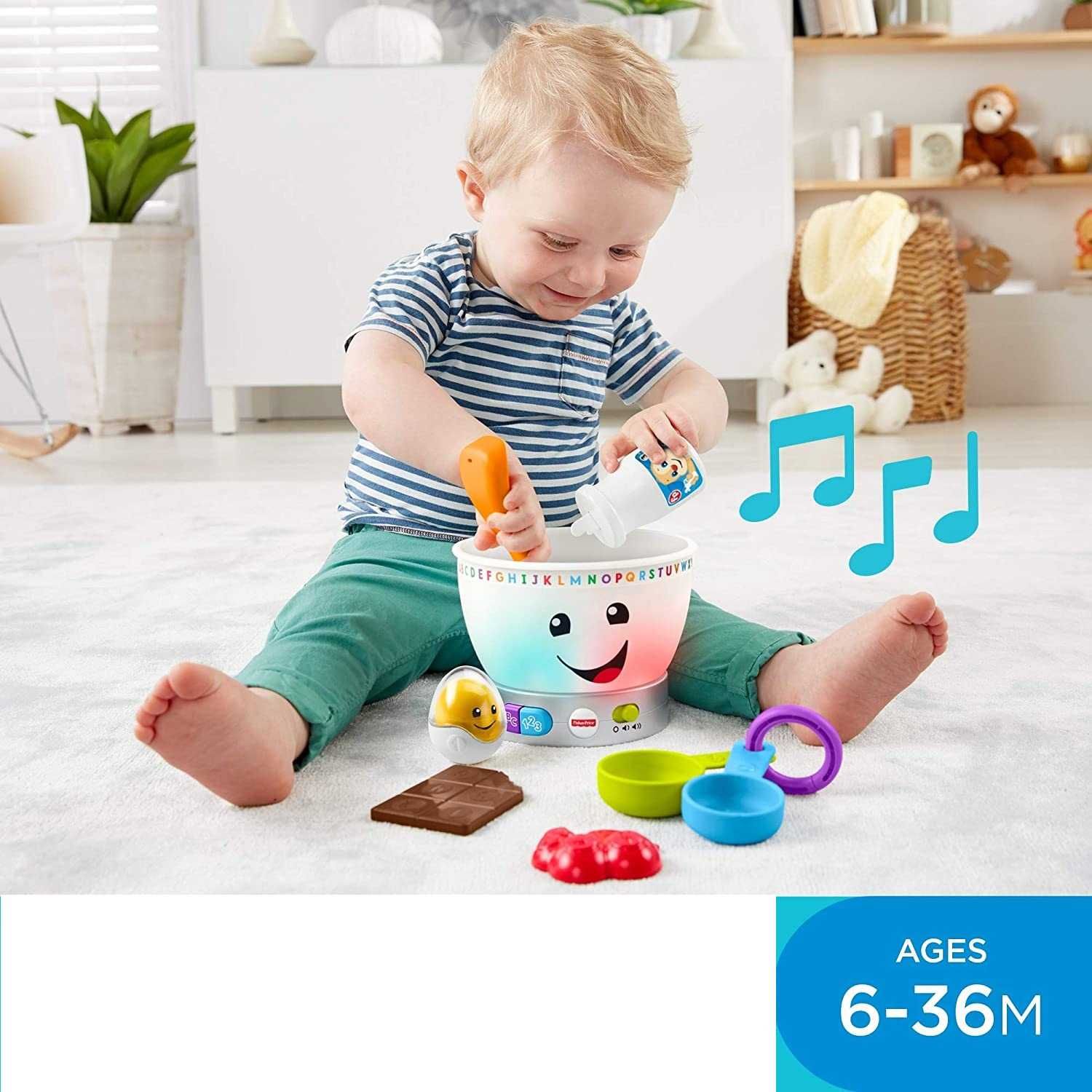 Образователна светеща играчка купа за сладкиши Fisher Price