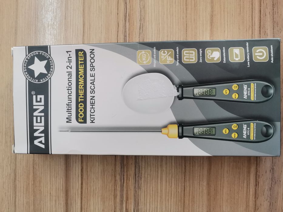 Електронна мерителна везна с термометър 2 в 1