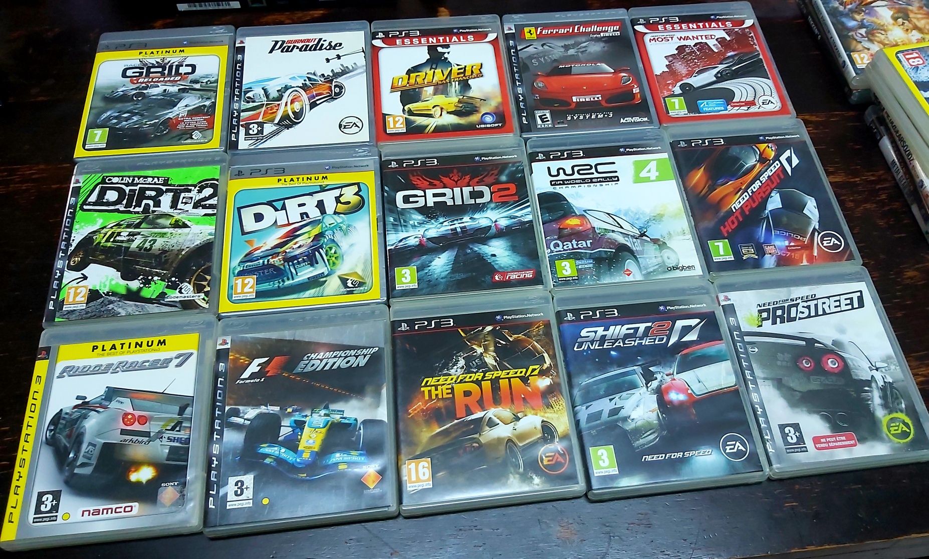 NFS Gran T Dirt Pure Midnight C Split Second Burnout  Motorstorm PS 3