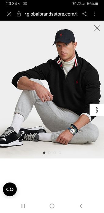POLO Ralph Lauren Half Zip 3/4  Knit  / XL ОРИГИНАЛ! Мъжко Горнище