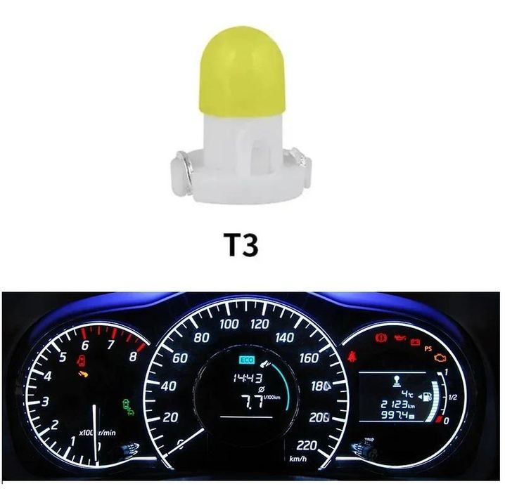 крушка диодна 12v бяла t3 за табло за интериор flyseen fls6202 ...