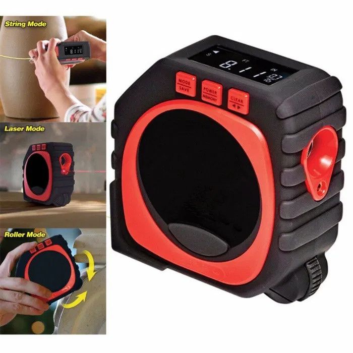Ruleta Profesionala cu Laser si Display, 3 in 1. cu laser si ultrasune