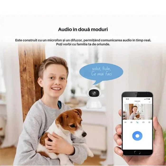 Camera de Supraveghere WiFi EDIMA® 5G,Viziune Nocturna, Detectare Pers