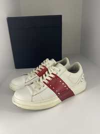 GUESS Sneaker low 'SALERNO II' roșu / alb