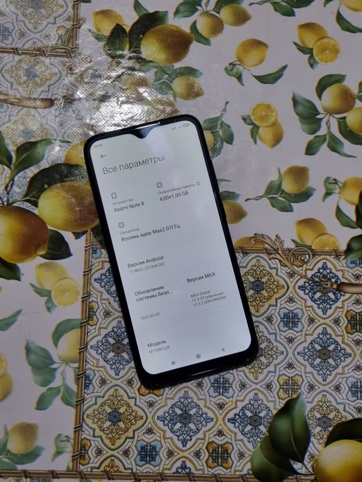 Redmi Note 8 (Balck) 4GB/64GB Imei O'tgan Xolati O'rta Sotiladi