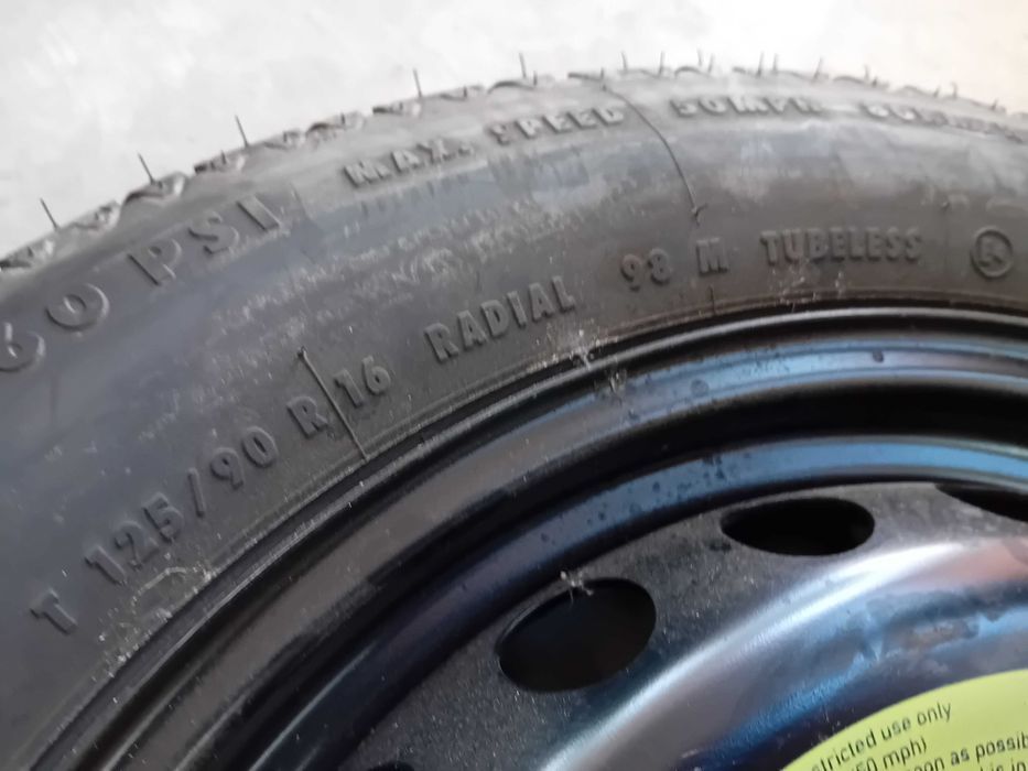 1бр.гума патерица 125 90 16 за мерцедес 3,5j16,et17 5x112