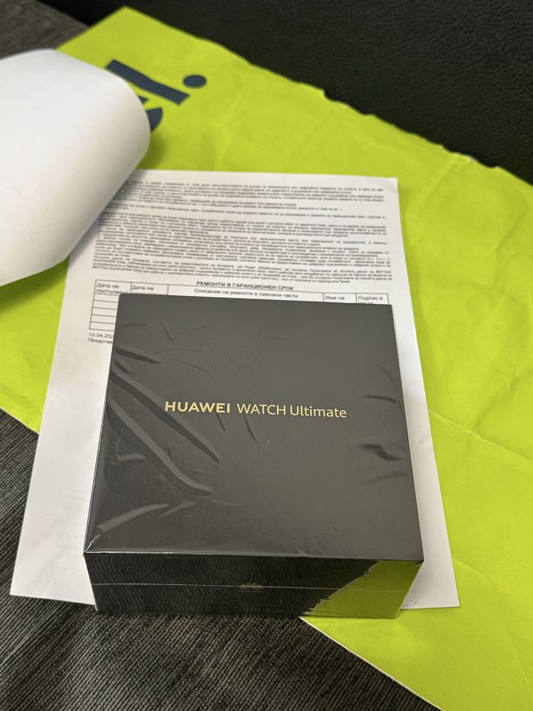 КАТО НОВ 48mm Huawei watch Ultimate Yettel Гаранция 2027 Green Titan