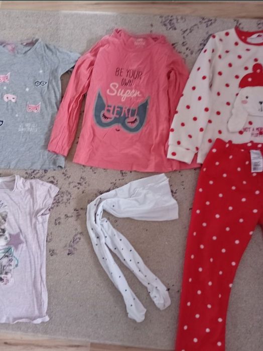 lot set pijama penti bluze tricou 110 116 5 6 ani h&m terranova bluza