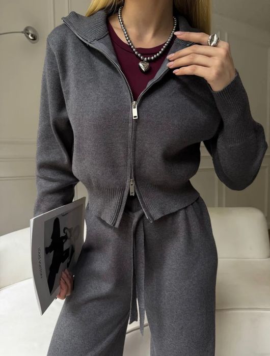 Трикотажная двойка  сумки,капор