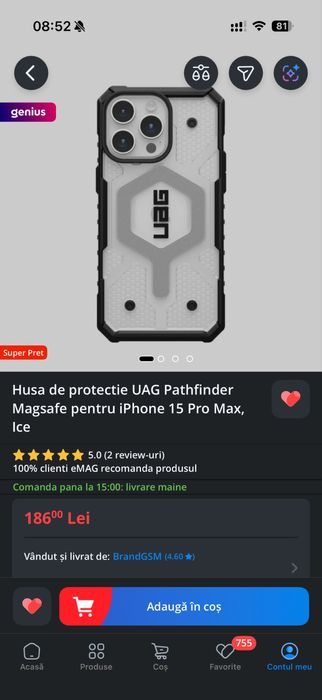 Husa de protectie UAG Pathfinder Magsafe pentru iPhone 15 Pro Max