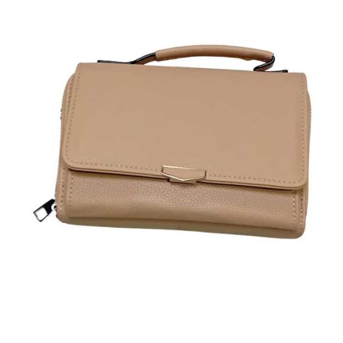 Стилна и компактна к. дамска чанта за през рамо с дълга дръжка.