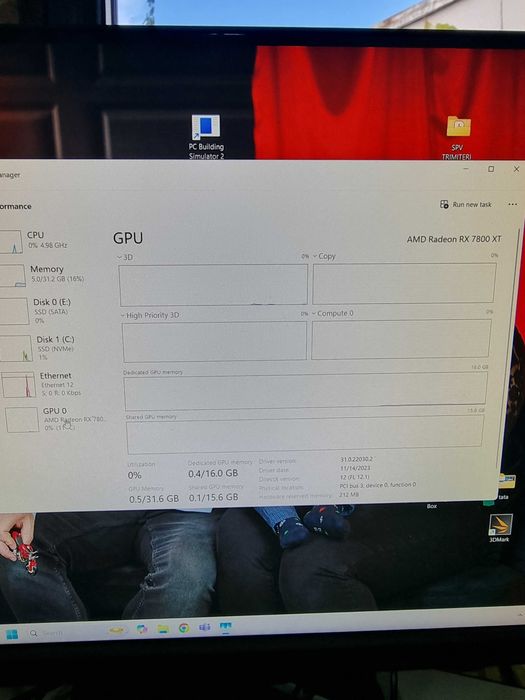 Pc Gaming Ryzen 7600X, 32gb DDR5, ssd 1tb, RX7800Xt 16g , wi-fi , etc!