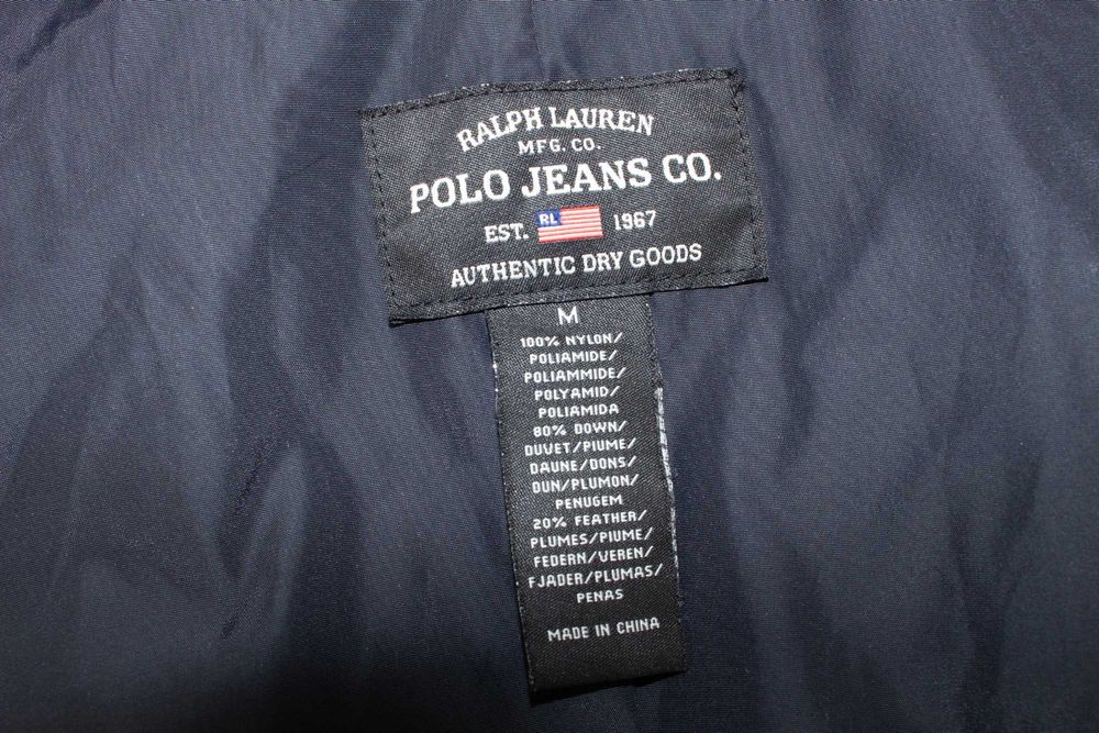 Ralph Lauren Polo Jeans оригинално дамско яке пухено парка черна пух М