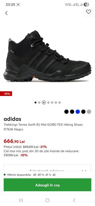 Ghete Adidas Terrex  Gore tex 44 de bărbați