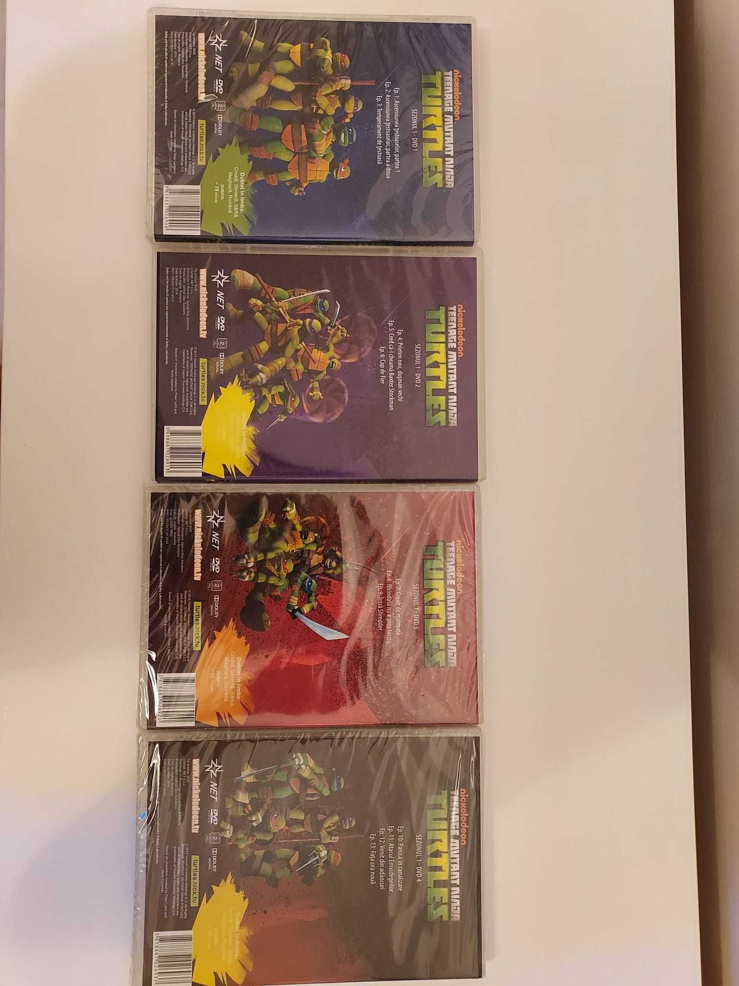 4 DVD Teenage Mutant Ninja Turtles dublat in romana Sigilate-Noi