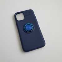 Husa silicon albastru cu inel / i-ring iphone 11 Pro