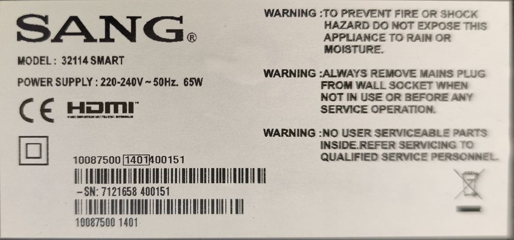 32" LED Телевизор SANG 32114