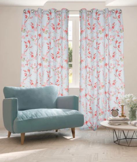 Draperie bumbac model Cherry flower