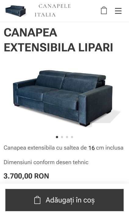 Canapea Lipari - extensibila cu saltea