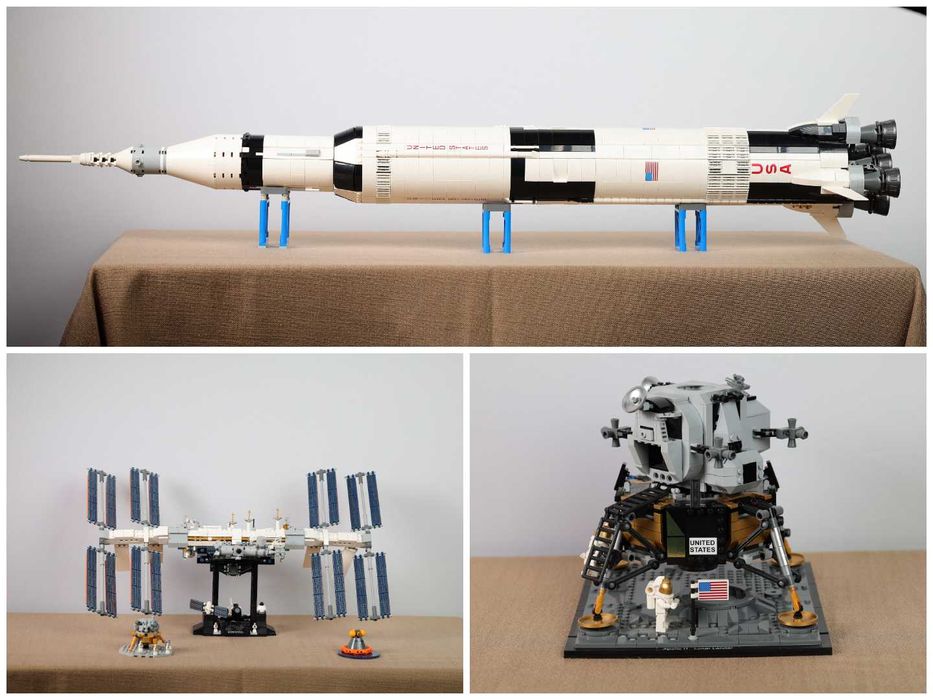 Lego Nasa: 21321 I.S.S, 92176 Apollo Saturn V, 10266 Lunar Lander