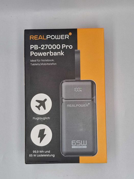 Real Power PB 27000 Pro - Sigilat - 27000 mAh, Negru [#8196#]
