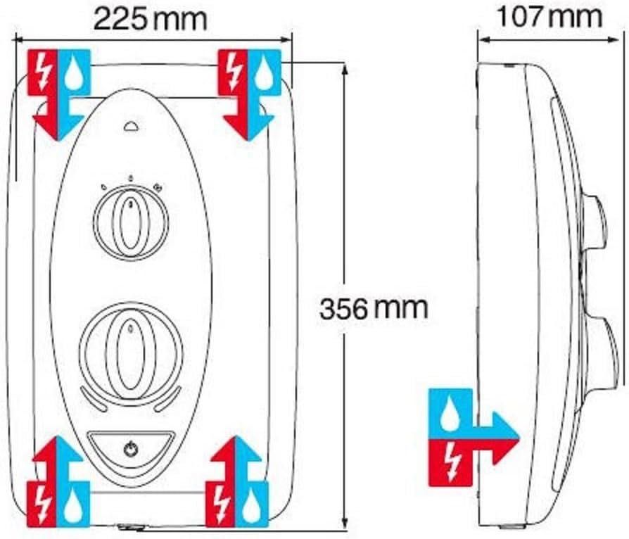 Duș electric Mira Jump Multi-Fit 8,5 kW alb/crom,sigilat