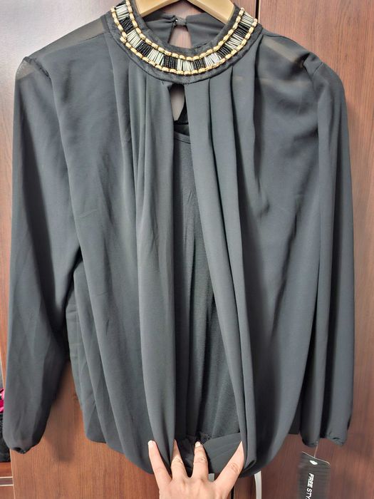 Дамска черна блуза