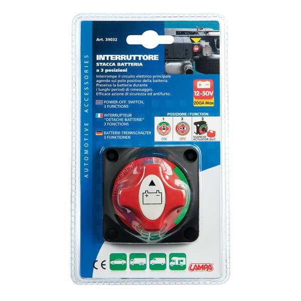Ключ маса Превключвател Прекъсвач Изолатор 12V 24V - 50V / 200Amp