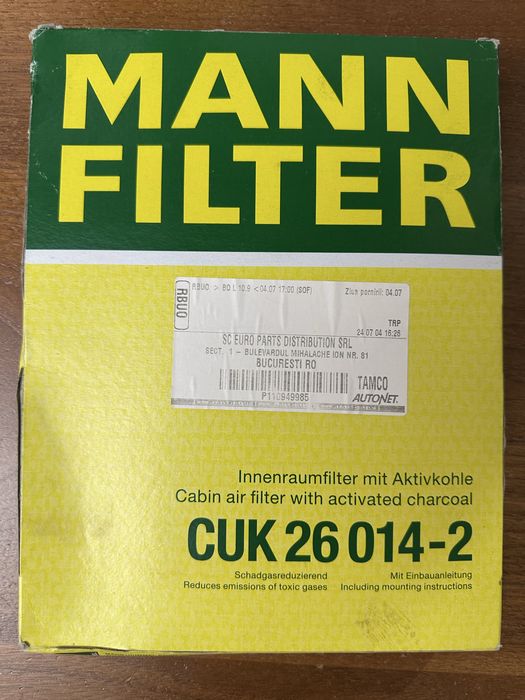 Filtru habitaclu - polen Peugeot 308, 1.6 hdi 2014-2019 T9