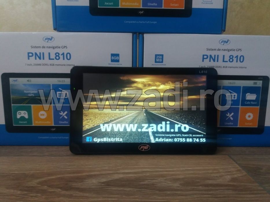 GPS pni camion, 4 programe TIR-harti noi actualizate (7"/8gb/256ram)