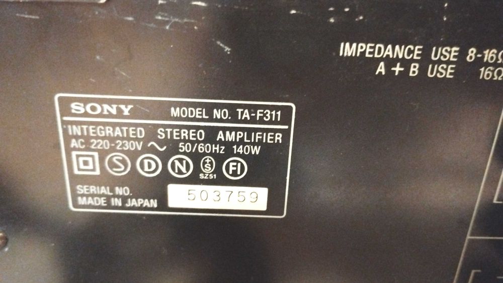 amplificator Sony taf311 radio casetofon