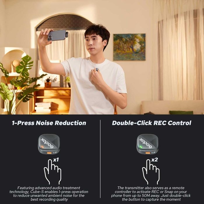 Godox C01 Kit2 — 2 Микрофона с Шумоподавлением до 300 м. Есть доставка