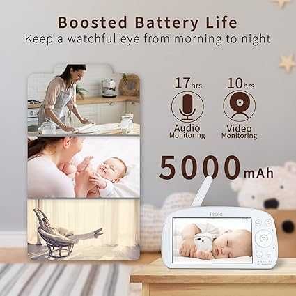 Бебефон с камера Teble – 720p HD, голям дисплей, въртене и зум