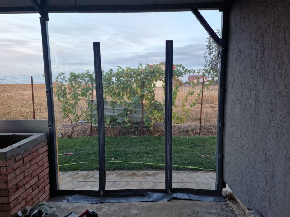 Inchidere terase , foisor , balcon cu Folie Pvc Transparenta  0.8