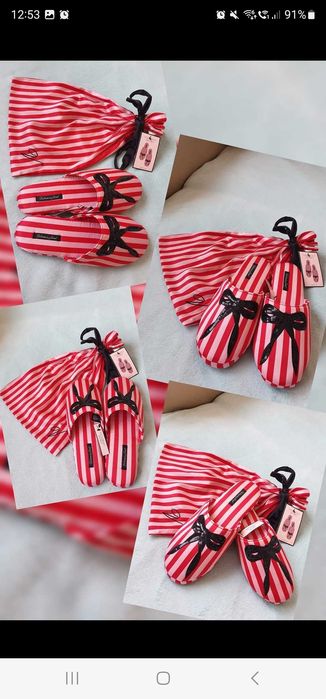 Papuci de casa de la Victoria's Secret, noi, cu eticheta