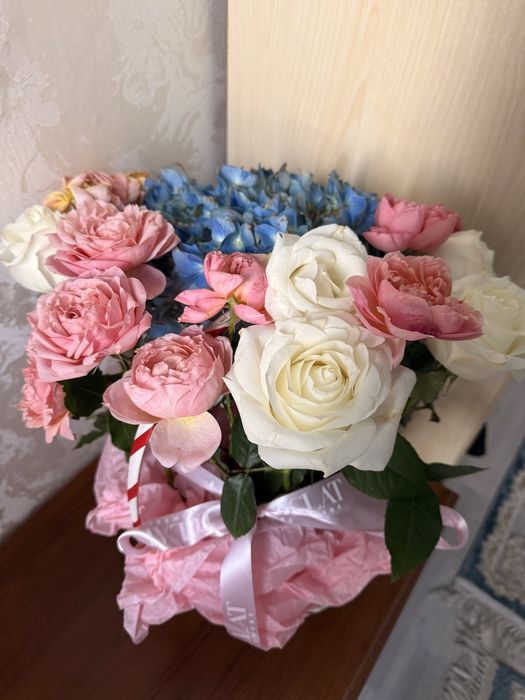 Цветок +мишка в подарок