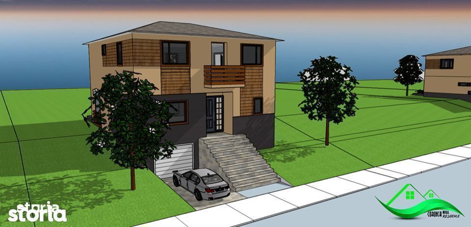 Casa cu etaj, cu subsol, 245 mp, teren 650 mp, in Corunca