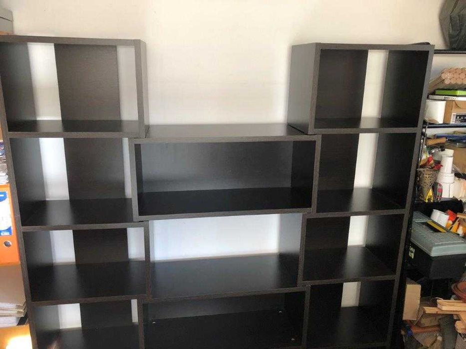 Biblioteca living extensibila / rafturi modulare - 4 module - PAL 22mm