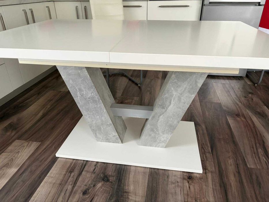 Masa pentru bucatarie alba 140 cm cu extensie pana la 180 cm