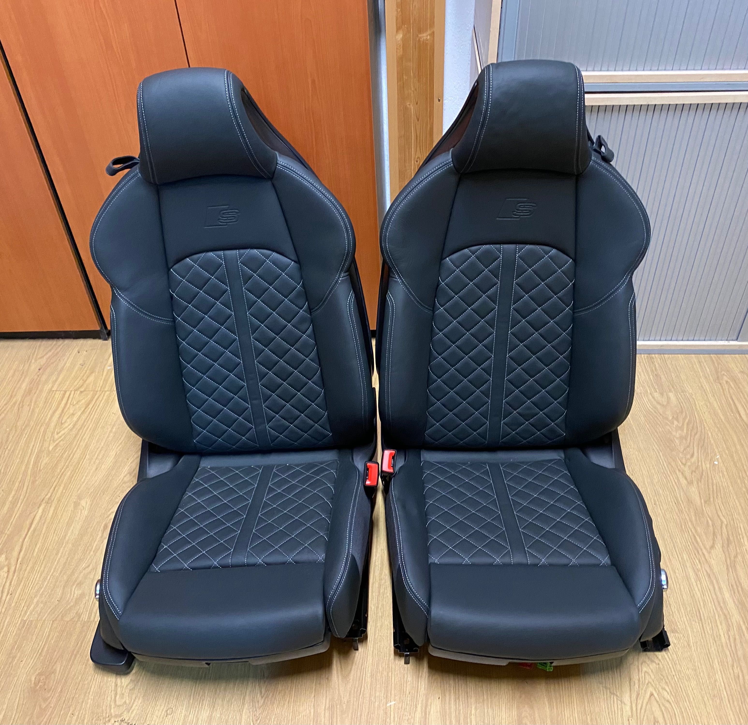 Scaune fata Audi RS5 RS4 S5 S4 A5 A4 B9 8W full piele S logo interior