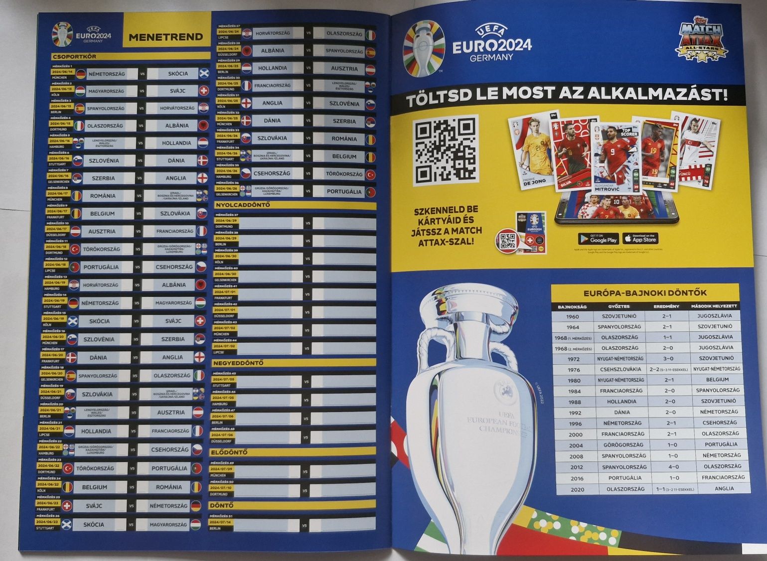 Topps Lidl album gol UEFA Euro 2024 Germany Match Attax All Stars